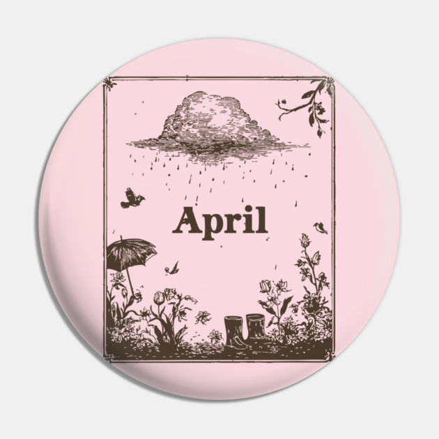 Vintage April Showers Garden Pin by TuncGK