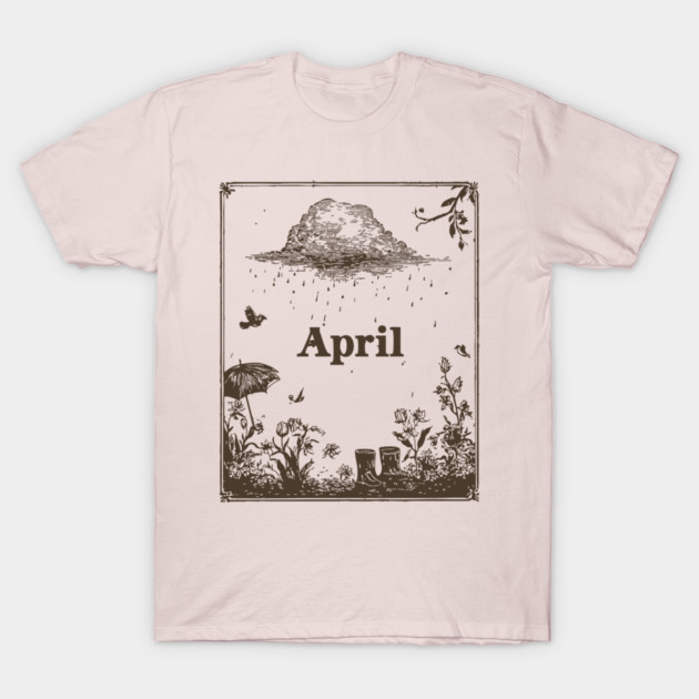 Vintage April Showers Garden T-Shirt by TuncGK