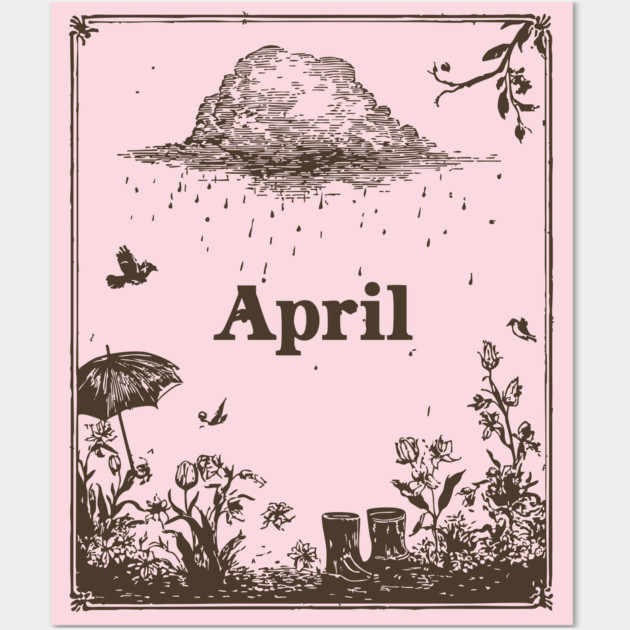 Vintage April Showers Garden Wall Art by TuncGK