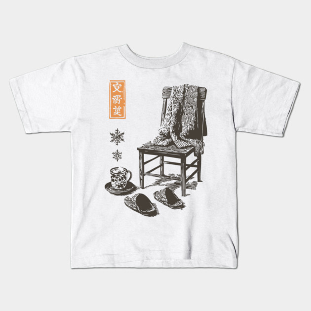 Cozy Winter Sweater and Hot Tea Kids T-Shirt by TuncGK