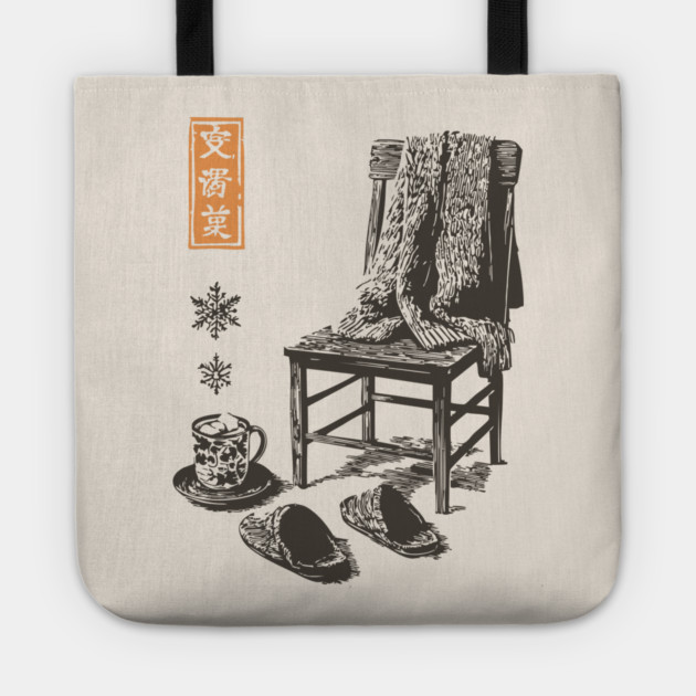 Cozy Winter Sweater and Hot Tea Tote by TuncGK