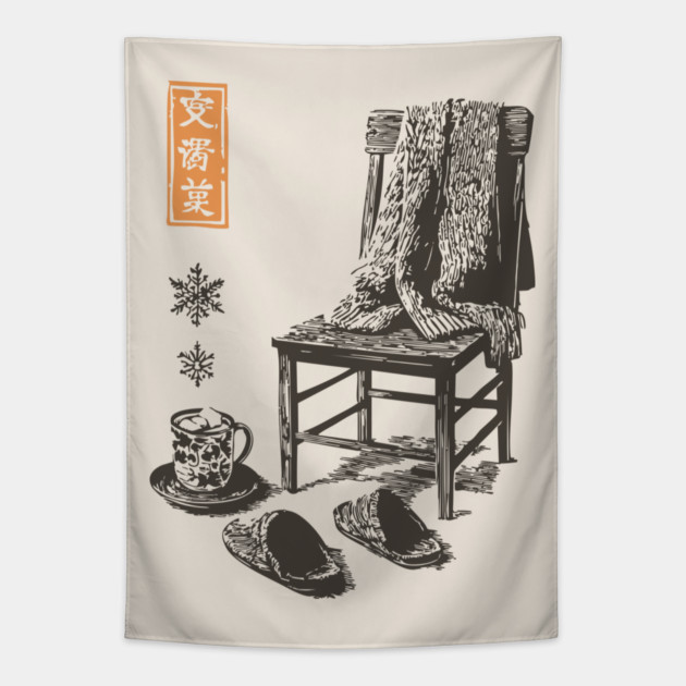 Cozy Winter Sweater and Hot Tea Tapestry by TuncGK