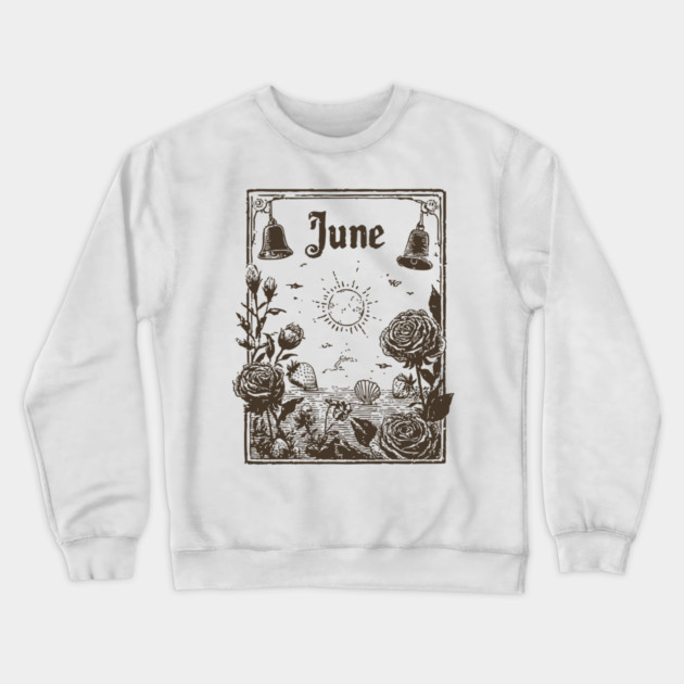 Vintage June Summer Solstice Crewneck Sweatshirt by TuncGK