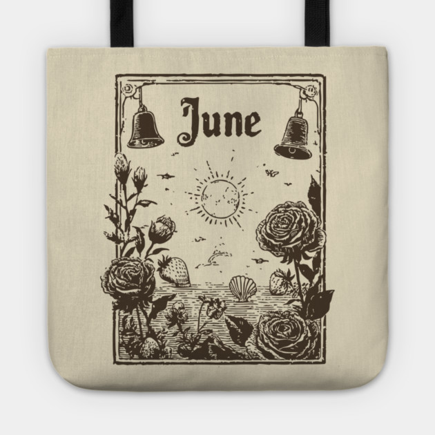 Vintage June Summer Solstice Tote by TuncGK