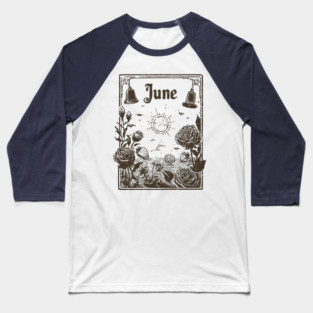 Vintage June Summer Solstice Baseball T-Shirt