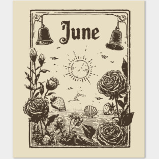 Vintage June Summer Solstice Posters and Art