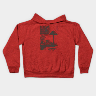 Dark Academia Library Desk Kids Hoodie