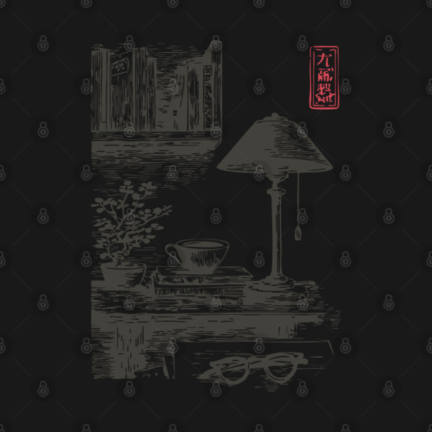 Dark Academia Library Desk by TuncGK