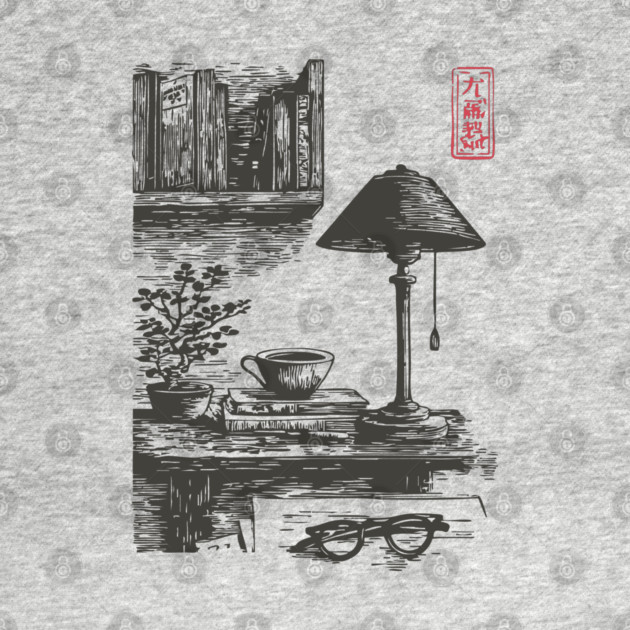 Dark Academia Library Desk by TuncGK