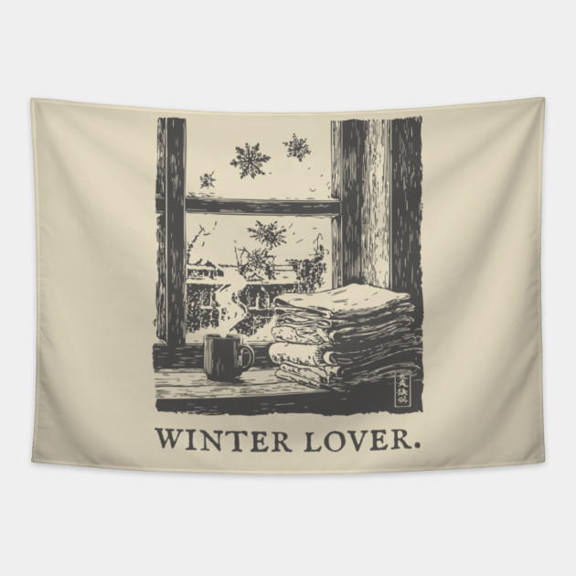 Winter Lover Cozy Window Tapestry by TuncGK