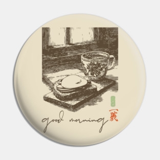 Good Morning Coffee and Toast Pin