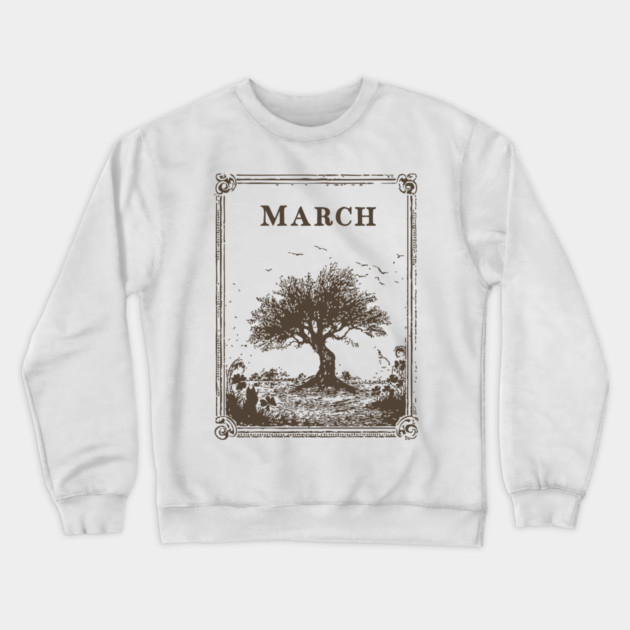 Windswept March Tree of Life Crewneck Sweatshirt by TuncGK