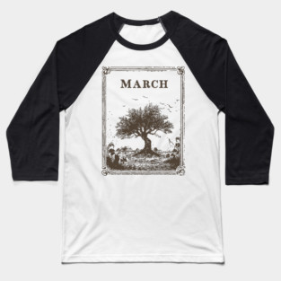 Windswept March Tree of Life Baseball T-Shirt