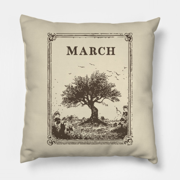 Windswept March Tree of Life Pillow by TuncGK