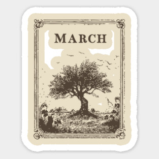 Windswept March Tree of Life Sticker