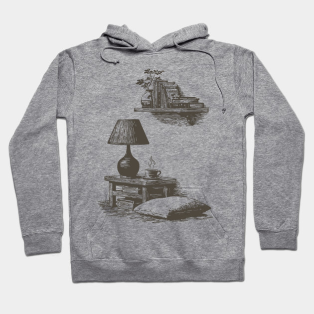 Cozy Bedside Reading Nook Hoodie by TuncGK