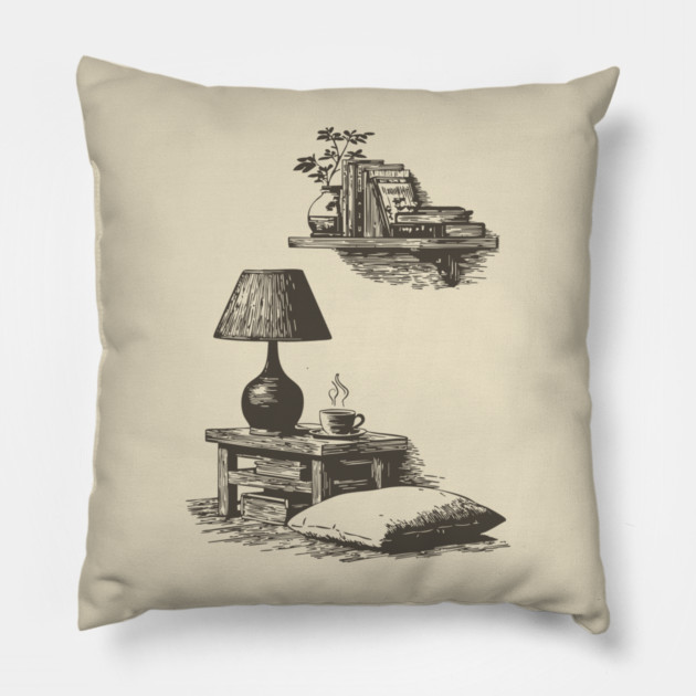 Cozy Bedside Reading Nook Pillow by TuncGK