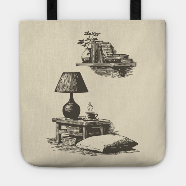 Cozy Bedside Reading Nook Tote by TuncGK