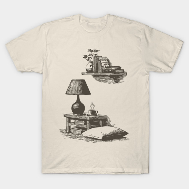 Cozy Bedside Reading Nook T-Shirt by TuncGK