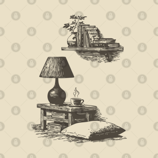 Cozy Bedside Reading Nook by TuncGK