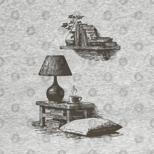 Cozy Bedside Reading Nook by TuncGK