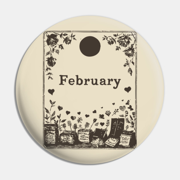 Vintage February Love Potions Pin by TuncGK