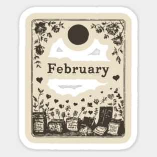 Vintage February Love Potions Sticker