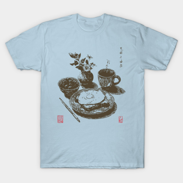 Japanese Style Breakfast Still Life T-Shirt by TuncGK