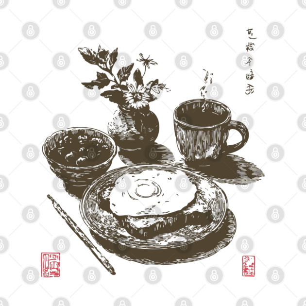 Japanese Style Breakfast Still Life by TuncGK