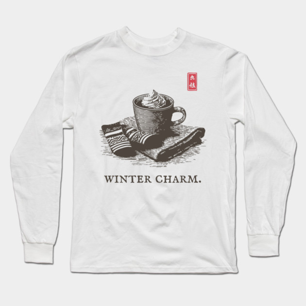 Winter Charm Hot Chocolate Long Sleeve T-Shirt by TuncGK
