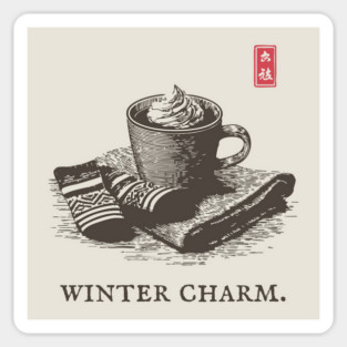Winter Charm Hot Chocolate Sticker