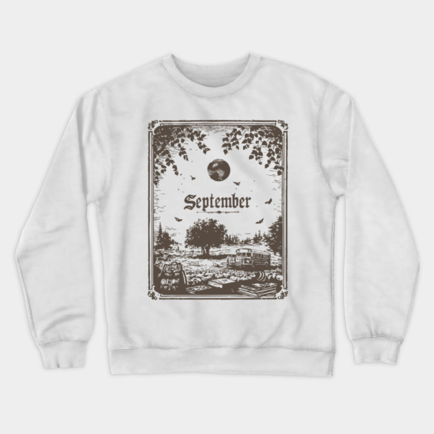 Vintage September Harvest Landscape Crewneck Sweatshirt by TuncGK