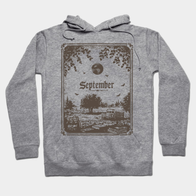Vintage September Harvest Landscape Hoodie by TuncGK