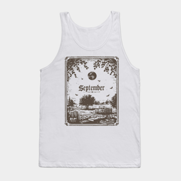 Vintage September Harvest Landscape Tank Top by TuncGK