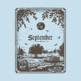 Vintage September Harvest Landscape T-Shirt