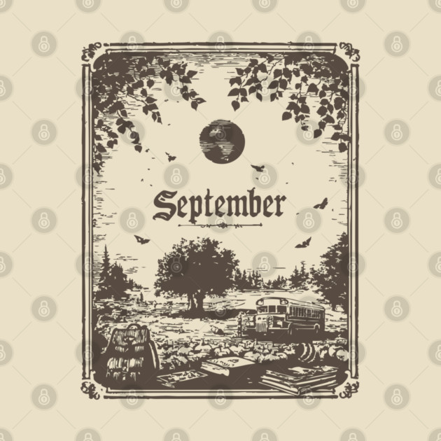 Vintage September Harvest Landscape by TuncGK