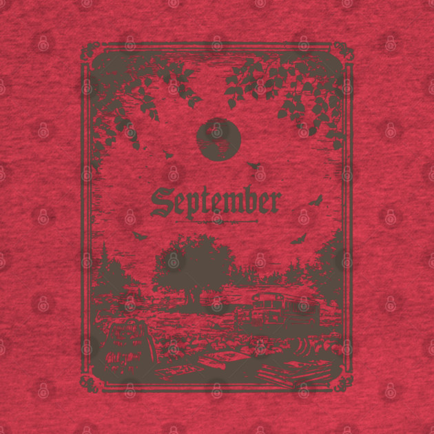 Vintage September Harvest Landscape by TuncGK