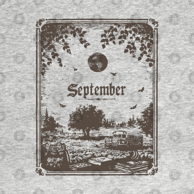 Vintage September Harvest Landscape by TuncGK