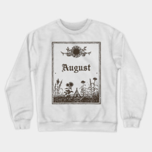 Minimalist August Wildflowers Crewneck Sweatshirt