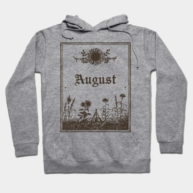 Minimalist August Wildflowers Hoodie by TuncGK