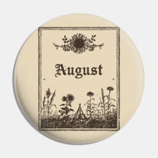 Minimalist August Wildflowers Pin