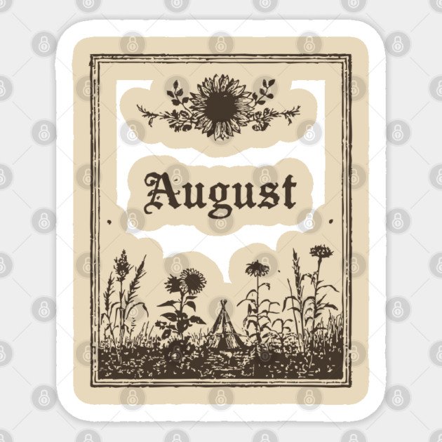 Minimalist August Wildflowers Sticker by TuncGK