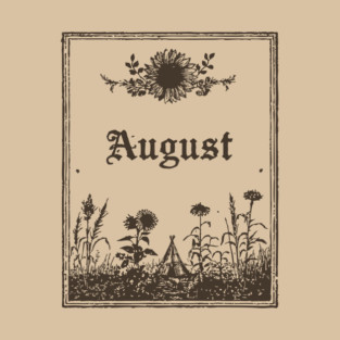 Minimalist August Wildflowers T-Shirt