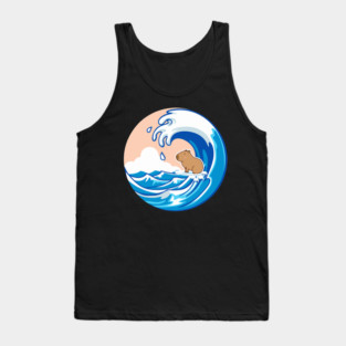 Wave Capybara Surfing Capibara Animal Lover Novelty Tank Top