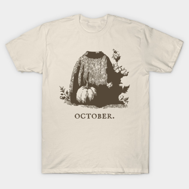 Cozy October Sweater Weather and Pumpkin Patch Aesthetic T-Shirt by TuncGK