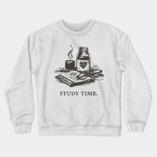 Dark Academia Apothecary Still Life for a Late Night Study Session Crewneck Sweatshirt
