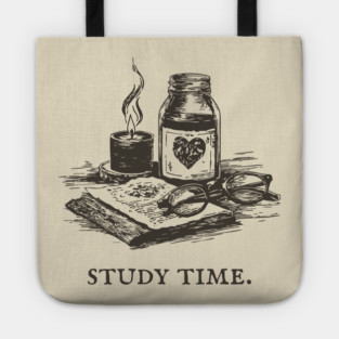 Dark Academia Apothecary Still Life for a Late Night Study Session Tote