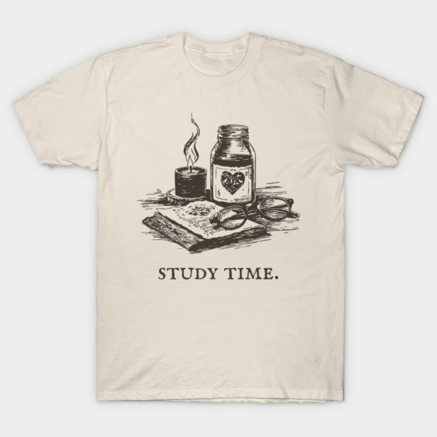 Dark Academia Apothecary Still Life for a Late Night Study Session T-Shirt by TuncGK