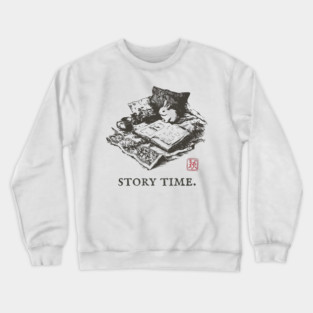 Whimsical Story Time with a Bunny Reading Crewneck Sweatshirt
