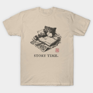 Whimsical Story Time with a Bunny Reading T-Shirt